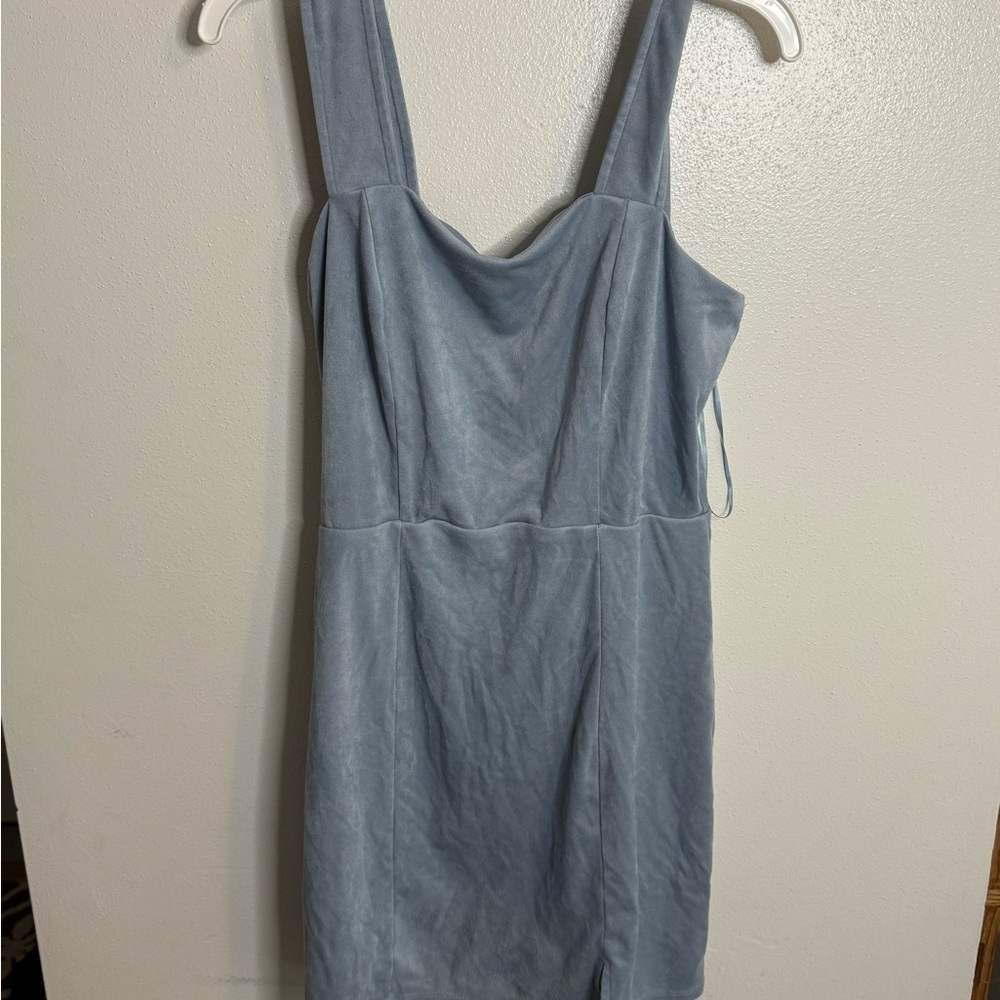Miami Gray Sleeveless Sheath Mini Dress